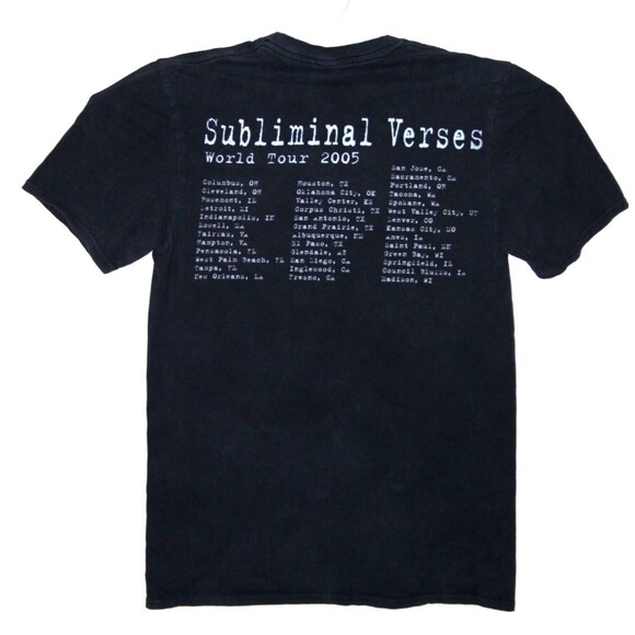 Slipknot Subliminal Verses World Tour 2005 T Shirt 2 Sided Tee Black Size Med - Picture 5 of 6